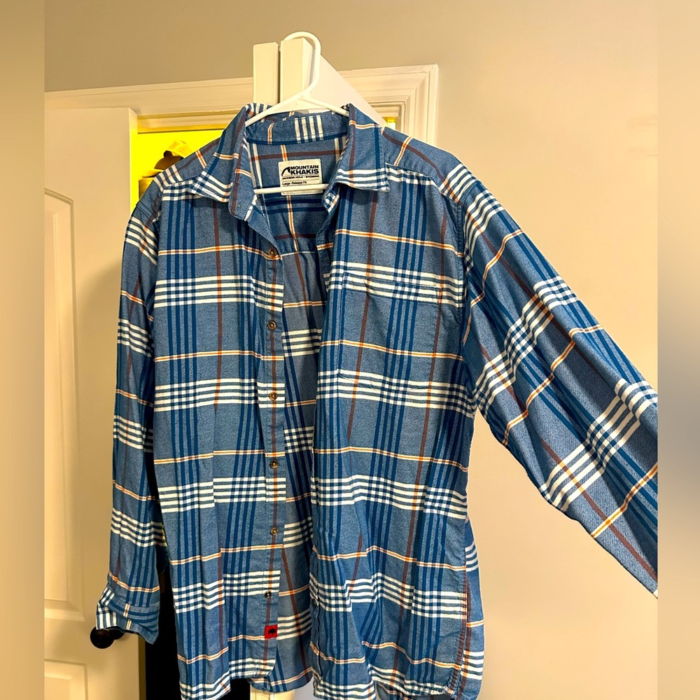 Mountain Khaki Flannel Button Down - image 1